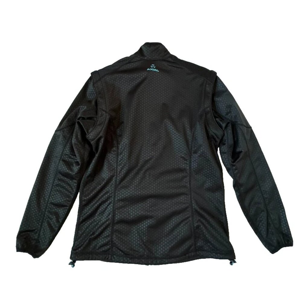 Axial Women L Black Full Zip Moto Cycle Jacket Softshell Block Vest Windblocker - Picture 2 of 7